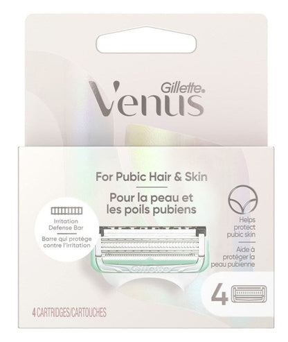 Gillette Venus Pubic Hair And Skin Cartridges 4 Refills
