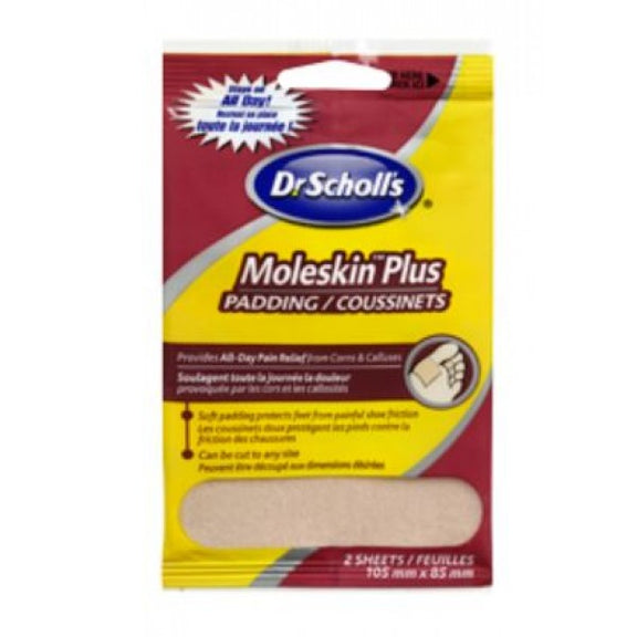 DR SCHOLLS MOLESKIN PADDING STRIPS 3CT