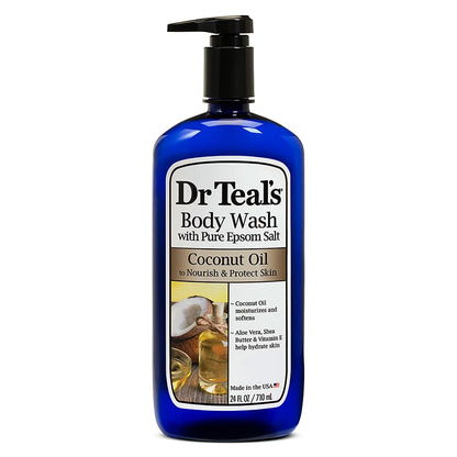 Dr Teals Body Wash Coconut Oil Nourish & Protect 24oz