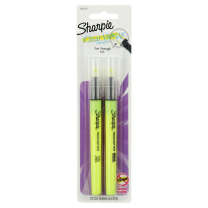 Sharpie Clear View Highlighter Stick - Yellow, 3 count