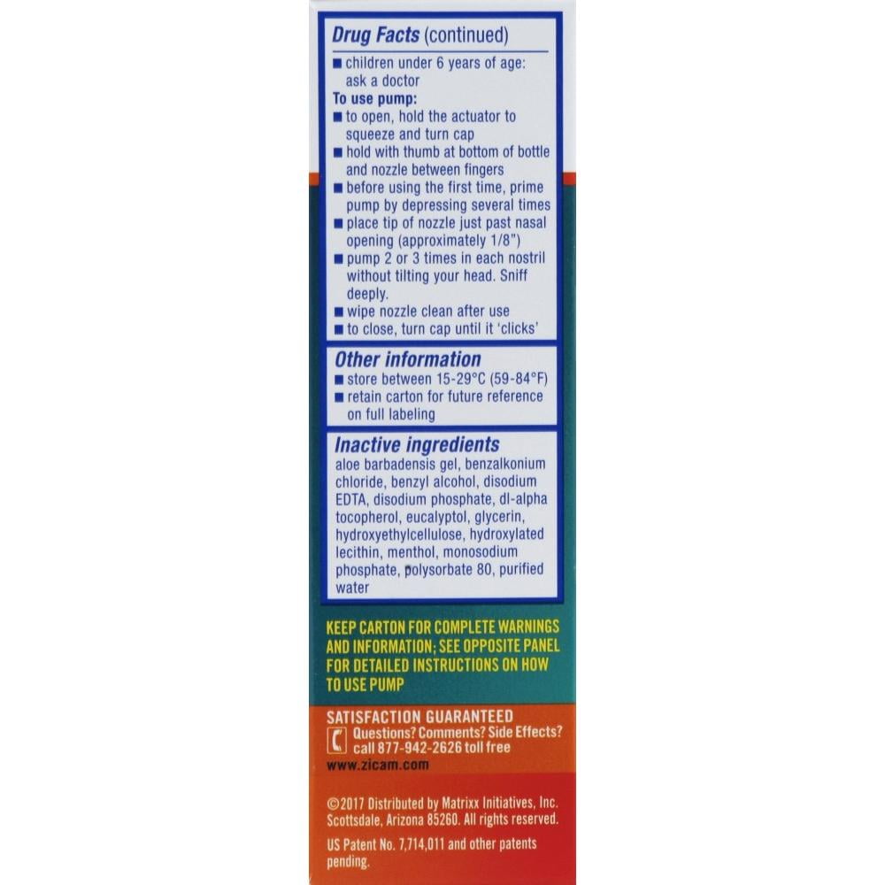 ZICAM INTENSE GEL SINUS PUMP W/MNHL .5OZ