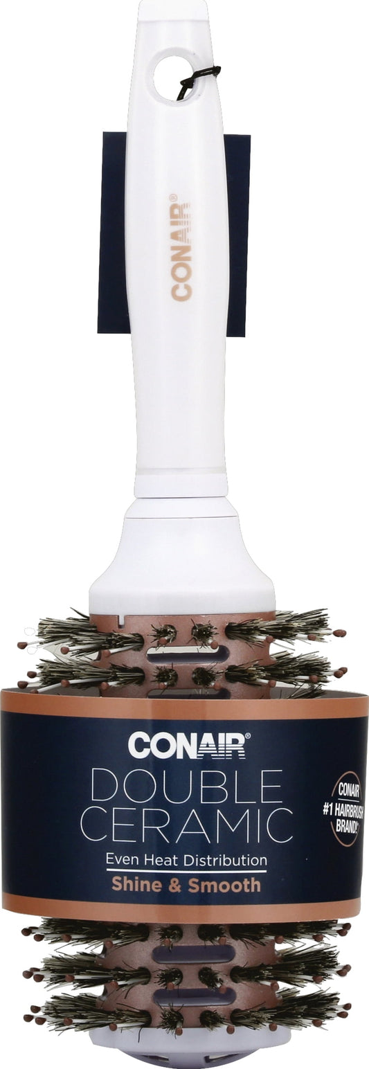 CONAIR Supreme Double Ceramic Vent Brush - White & Rose Gold