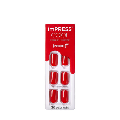 KISS ImPRESS Color Press-on Manicure - Red Velvet