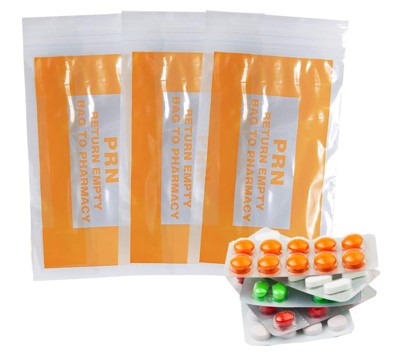 BAG ZIP ORANGE PRN 4X6 1000CT RD PLST