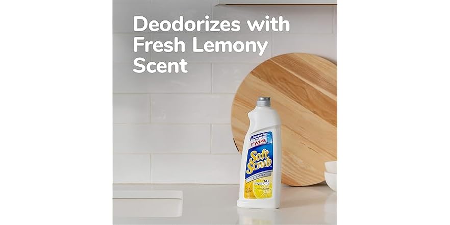 SOFT SCRUB LQ 8X24OZ LEMON