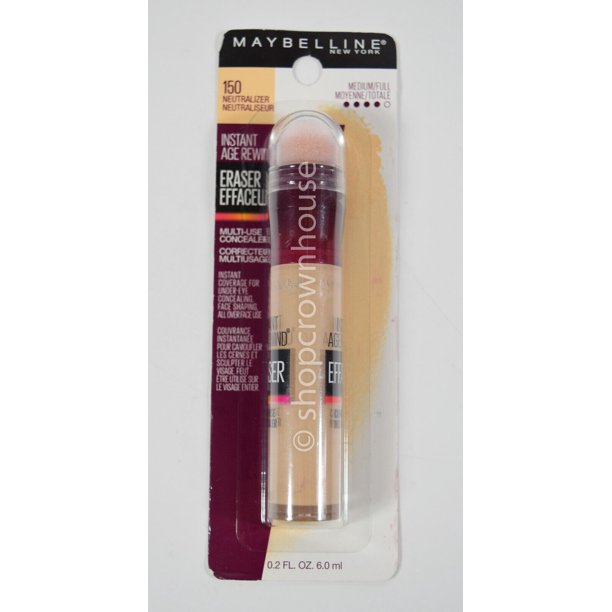 MAYBELLINE New York Instant Age Rewind Eraser Multi-Use Concealer, 150 Neutralizer, 0.2 oz