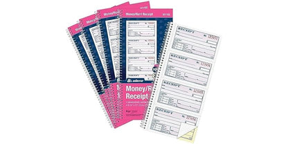 Adams Money Receipt Book With Stub, 50 Sheets