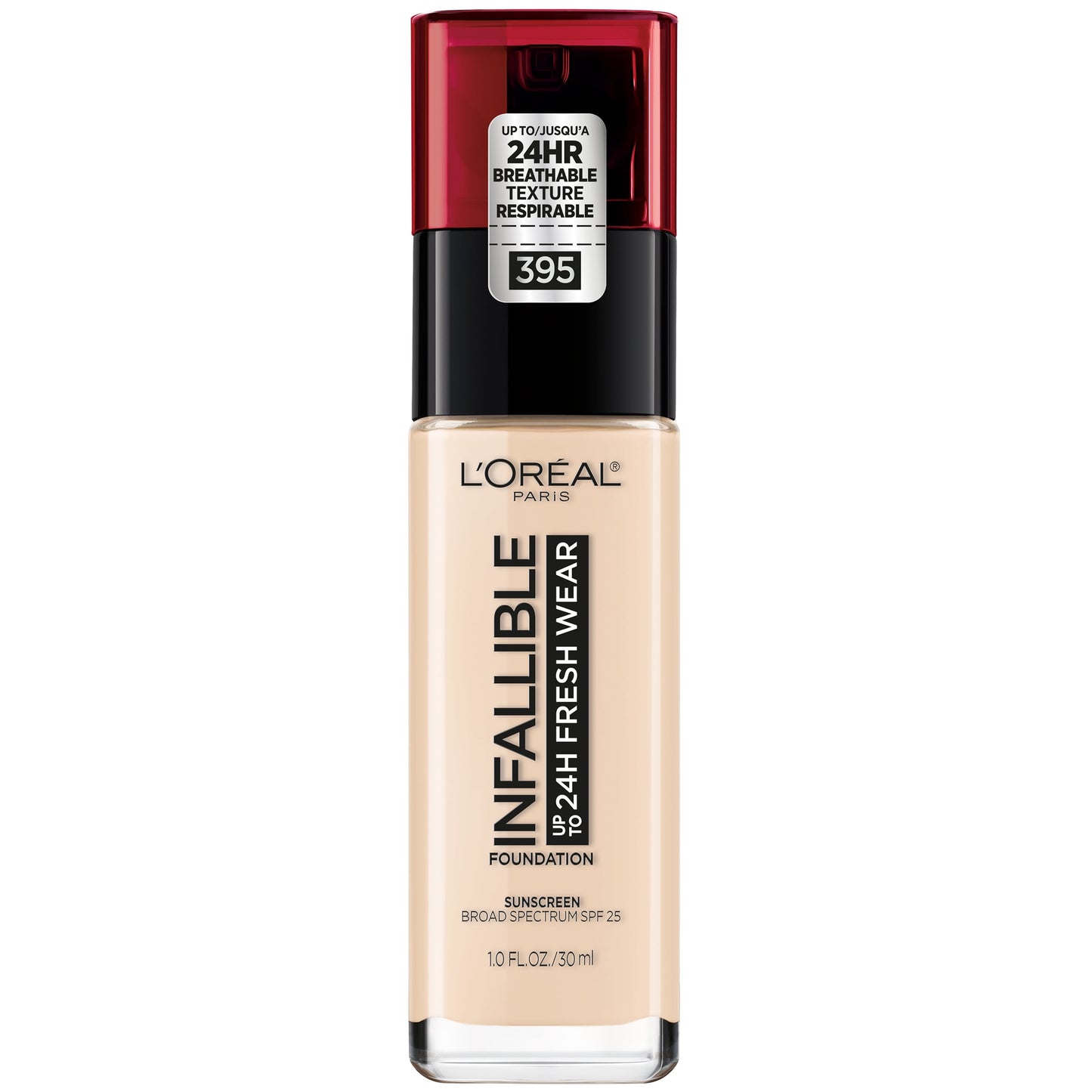 L'ORÉAL PARIS Infallible 32 Hour Fresh Wear Lightweight Foundation, 395 Rose Pearl, 1 oz.