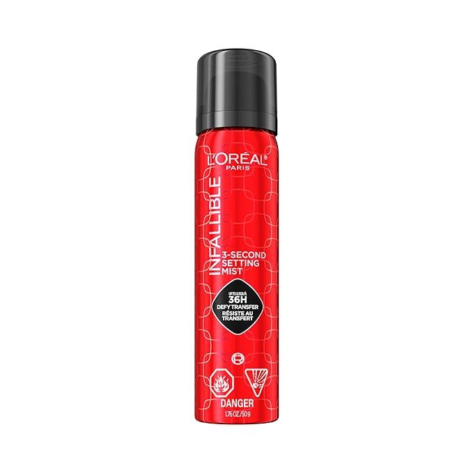 L'ORÉAL PARIS Infallible 3-Second Setting Mist Up to 36 Hour Wear Setting Spray, 1.76 oz