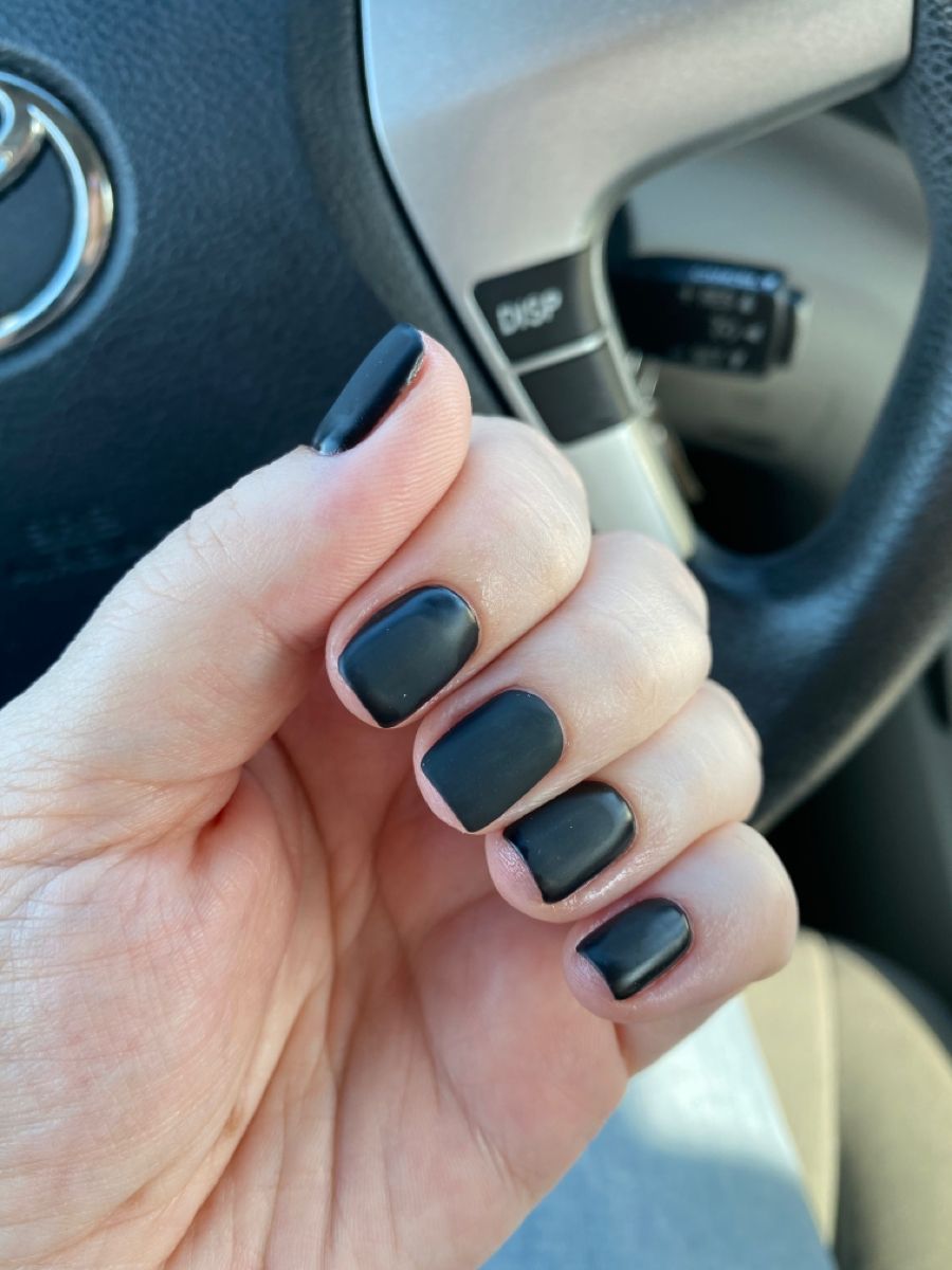 SO CHIC SHORT NAILS BLK MATTE