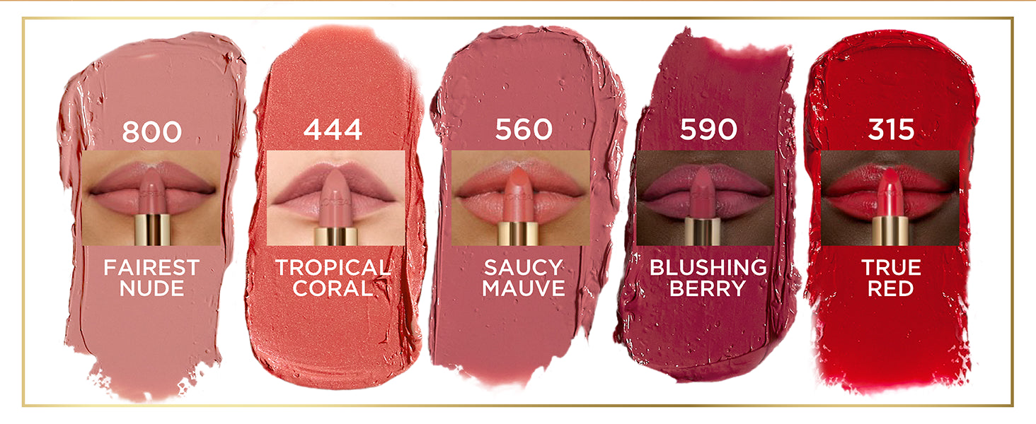 L'ORÉAL PARIS Colour Riche Original Satin Lipstick for Moisturized Lips, 590 Blushing Berry, 0.13 oz.