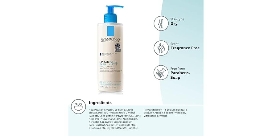 LA ROCHE-POSAY LIPIKAR AP+ WSH 13.52OZ
