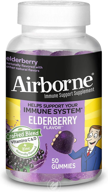 AIRBORNE GUMMIES ELDERBERRY 50CT