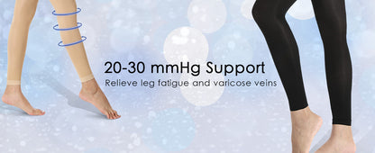 GNP TIGHTS FOOTLESS OPQ 20-30MMHG BLK MD