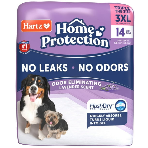 Hartz Home Protection Lavender Scent Odor Eliminating Gel Dog Pads - XXL, 20 Count