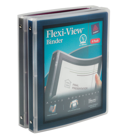 Avery 0.5" Flexi View Binder - Assorted