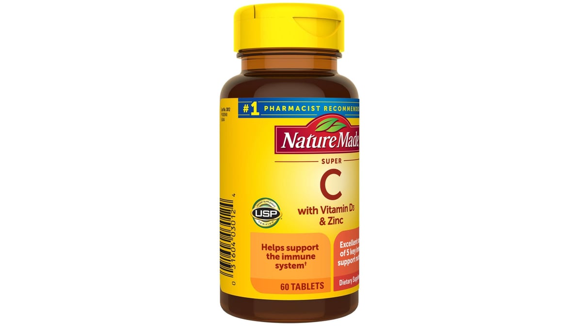 NM SUPER C VIT D3 ZINC TB 60