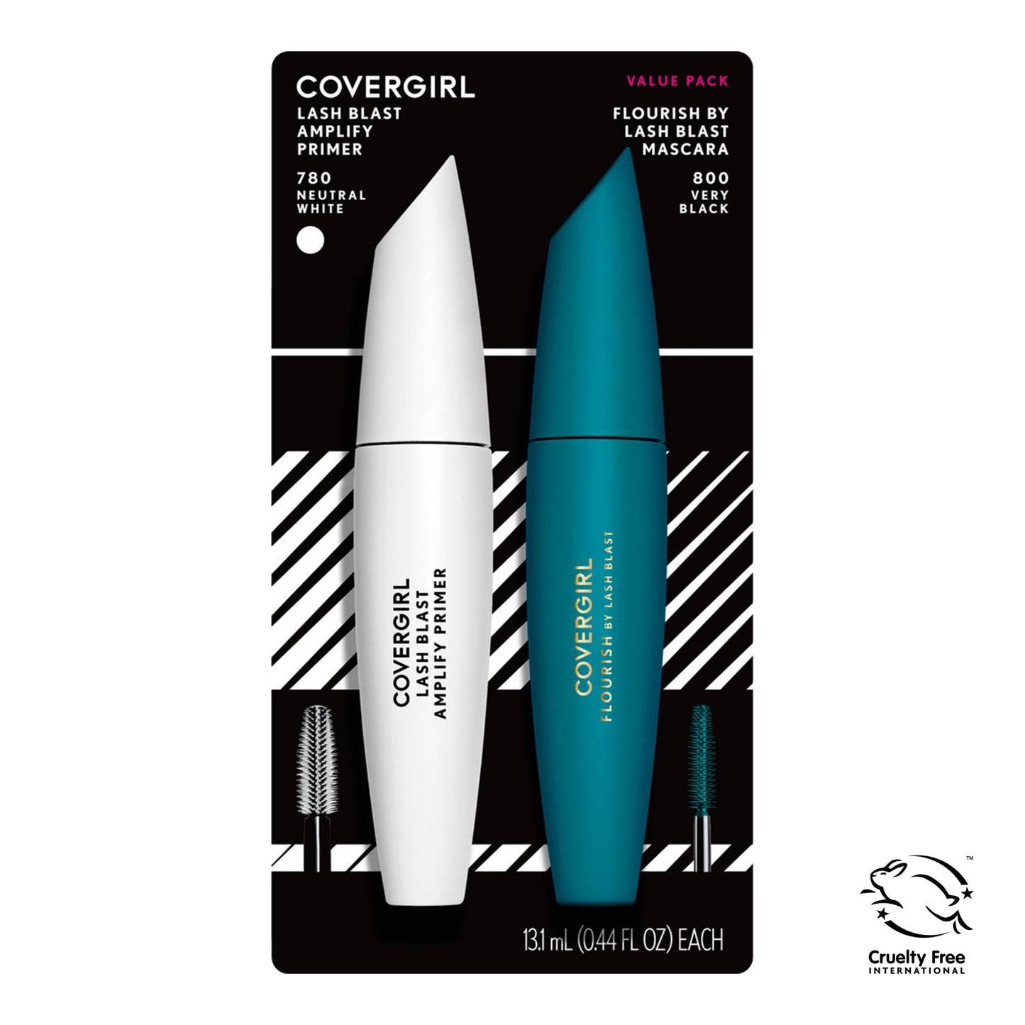 COVERGIRL Lash Blast Flourish Mascara & Amplify Eyelash Primer - 800 Very Black & 780 Neutral White