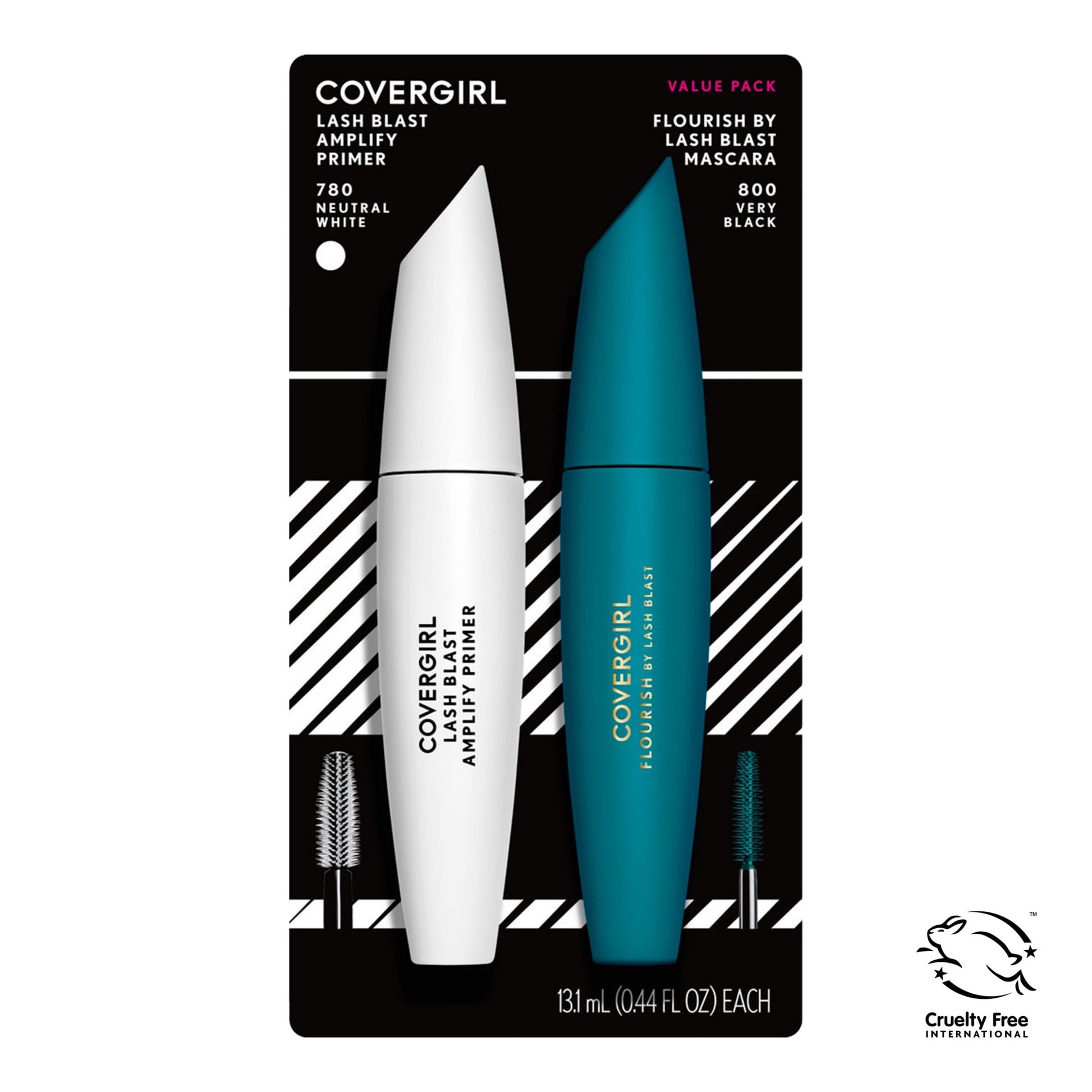 COVERGIRL Lash Blast Flourish Mascara & Amplify Eyelash Primer - 800 Very Black & 780 Neutral White