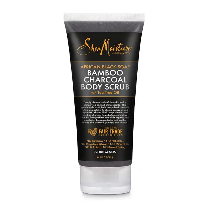 Shea Moisture African Black Soap Charcoal Body Scrub 6oz