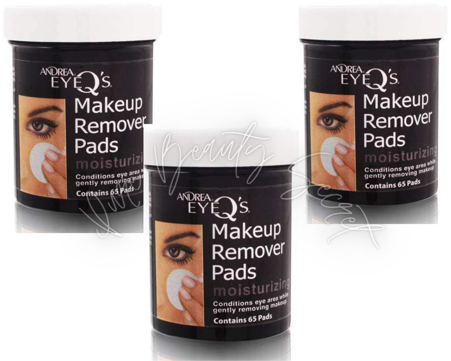 ANDREA Eye Q's Moisturizing Eye Makeup Remover Pads, 65 count