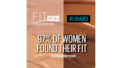 MAYBELLINE New York Fit Me Matte + Poreless Foundation Makeup, 330 Toffee, 1 oz