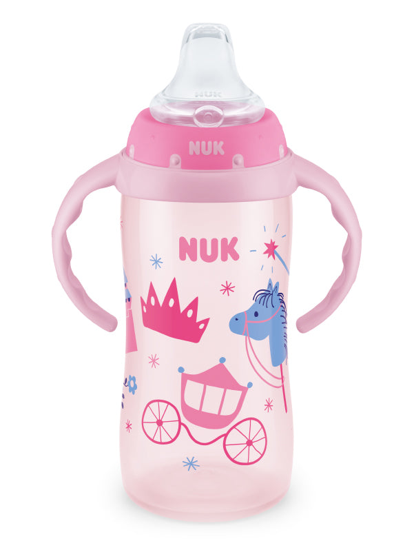 NUK Fashion Large Learner Cup With Handles - Pink, 10 oz