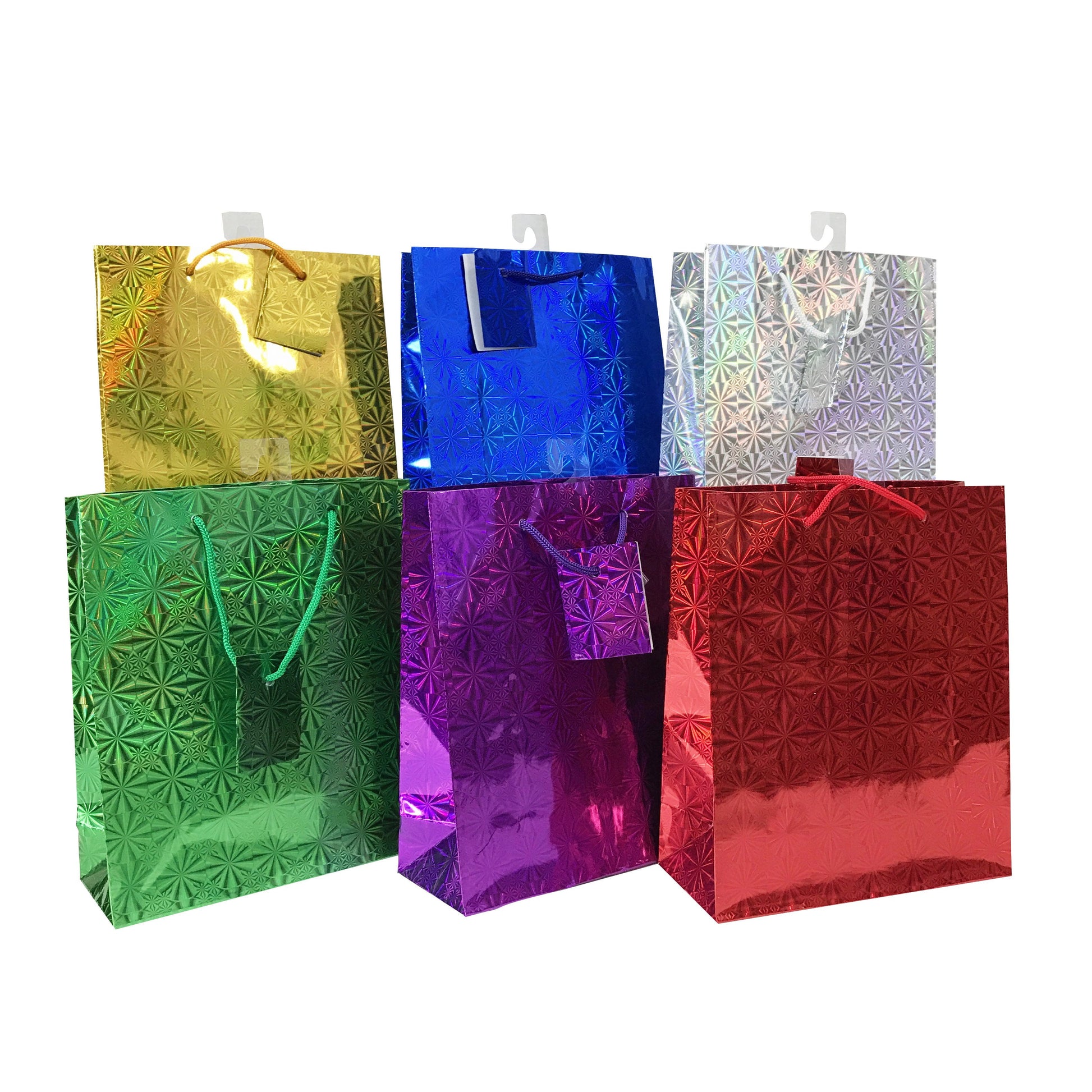 GIFT BAGS LGE HOLOGRAM ASST