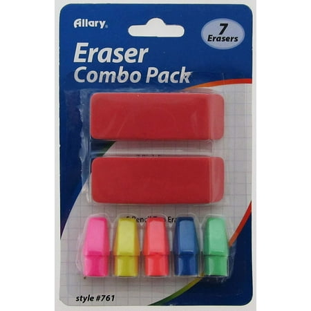 CLi Pencil Eraser Combo Pack, 7 count