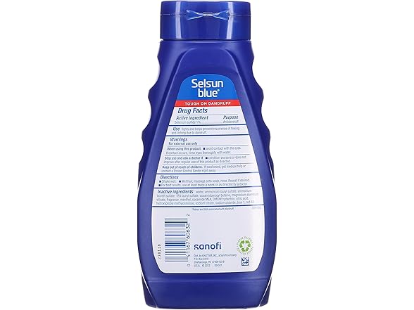 Selsun Blue Shampoo Dandruff Medicated 11oz