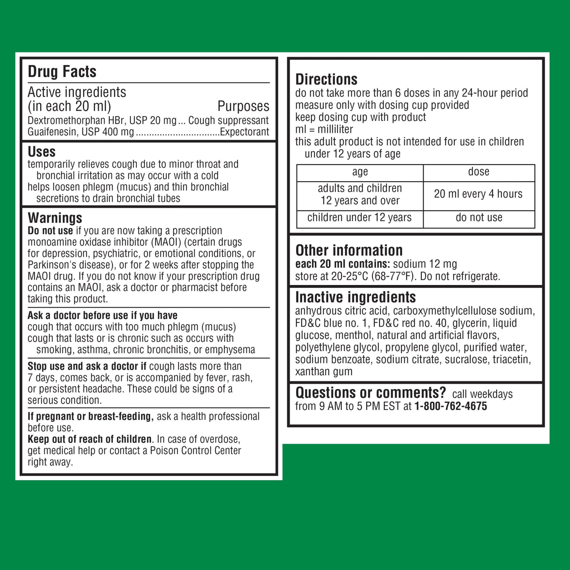ROBITUSSIN NTM/C DM LQ 237ML ADT