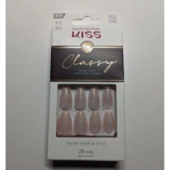 Kiss Classy Nails 28 Count Medium Length Pink