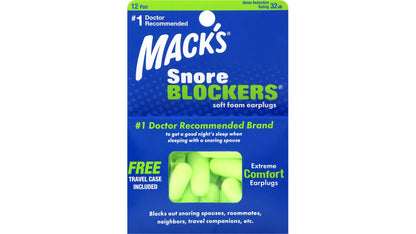 MACK'S SNORE BLOCKER EARPLUGS 12 CT