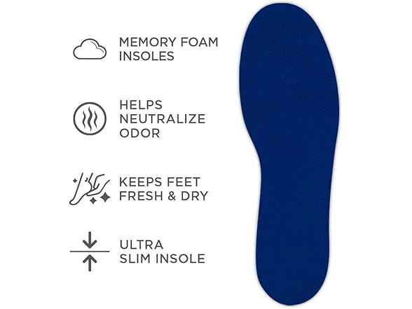 Arm & Hammer Comfort Insoles Memory Foam (M 8-12/W 6-10)