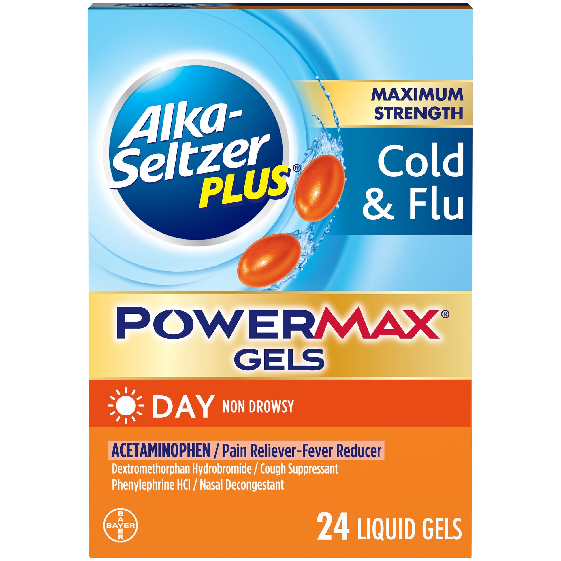 ALKA-SELTZER PLUS PWR GELS DAY/NIT 24CT