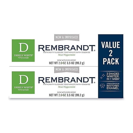 Rembrandt Toothpaste Deeply White+Peroxide Peppermnt 3.5oz