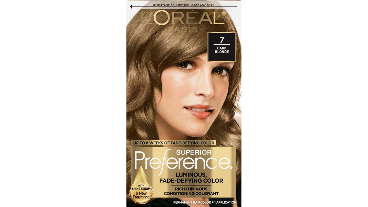 L'ORÉAL PARIS Superior Preference Permanent Hair Color, 7 Dark Blonde, 6.5 fl. oz.