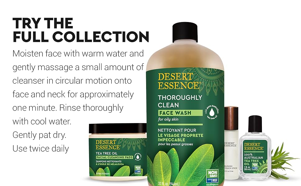 DESERT ESSENCE FACE WASH,T/CLN,REFILL