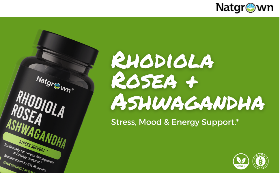 NAT B ASHWAGANDHA RHODIOLA CP 60