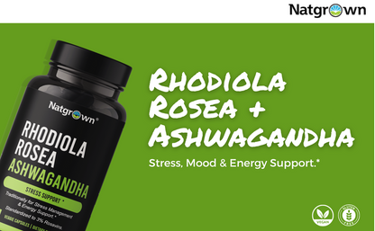 NAT B ASHWAGANDHA RHODIOLA CP 60