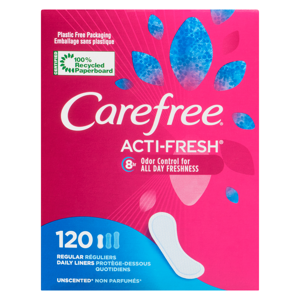 Carefree Acti-Fresh Regular 54 Count Daily Liner Unscented
