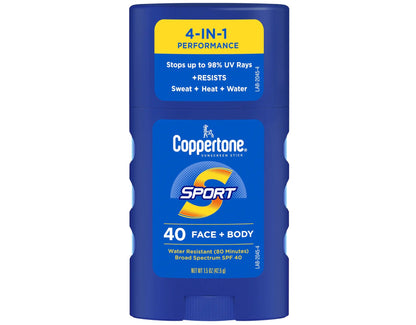 Coppertone Spf#40 Sport Stick Face + Body 1.5oz
