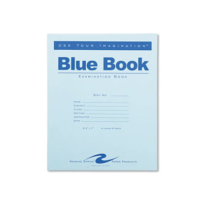 Roaring Spring Blue Exam Book, Legal Rule, 8-1/2" x 7", White, 8 Sheets