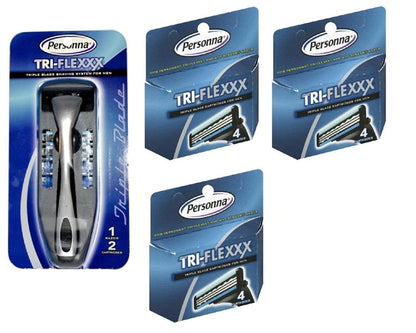PERSONNA TRIFLX,MENS CARTRIDGES