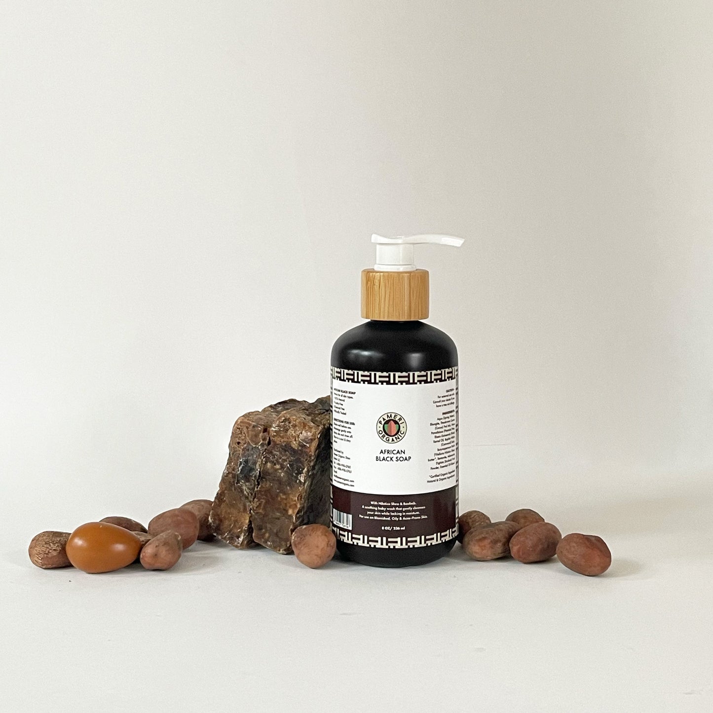 SM AFRICAN BLACK SOAP BR 8OZ SHB