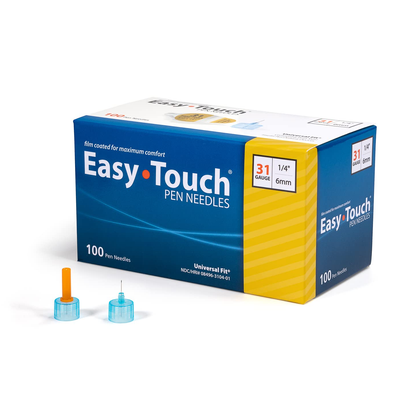 EASY TOUCH PEN NEEDLE 31G 5/16" 100CT