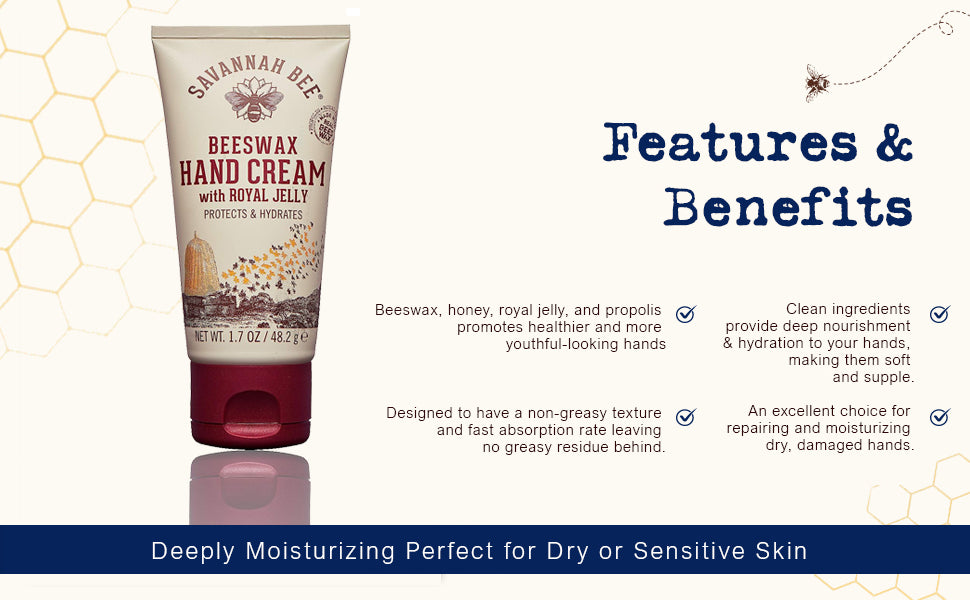 SAVANNAH BEE HANDCREAM,BEESWAX,TUBE