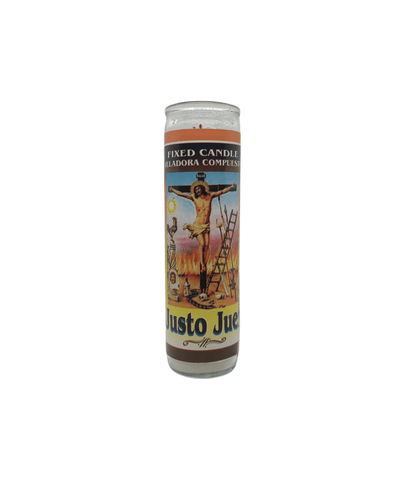 Star Candle Prayer Candle, 8in - Justo Juez