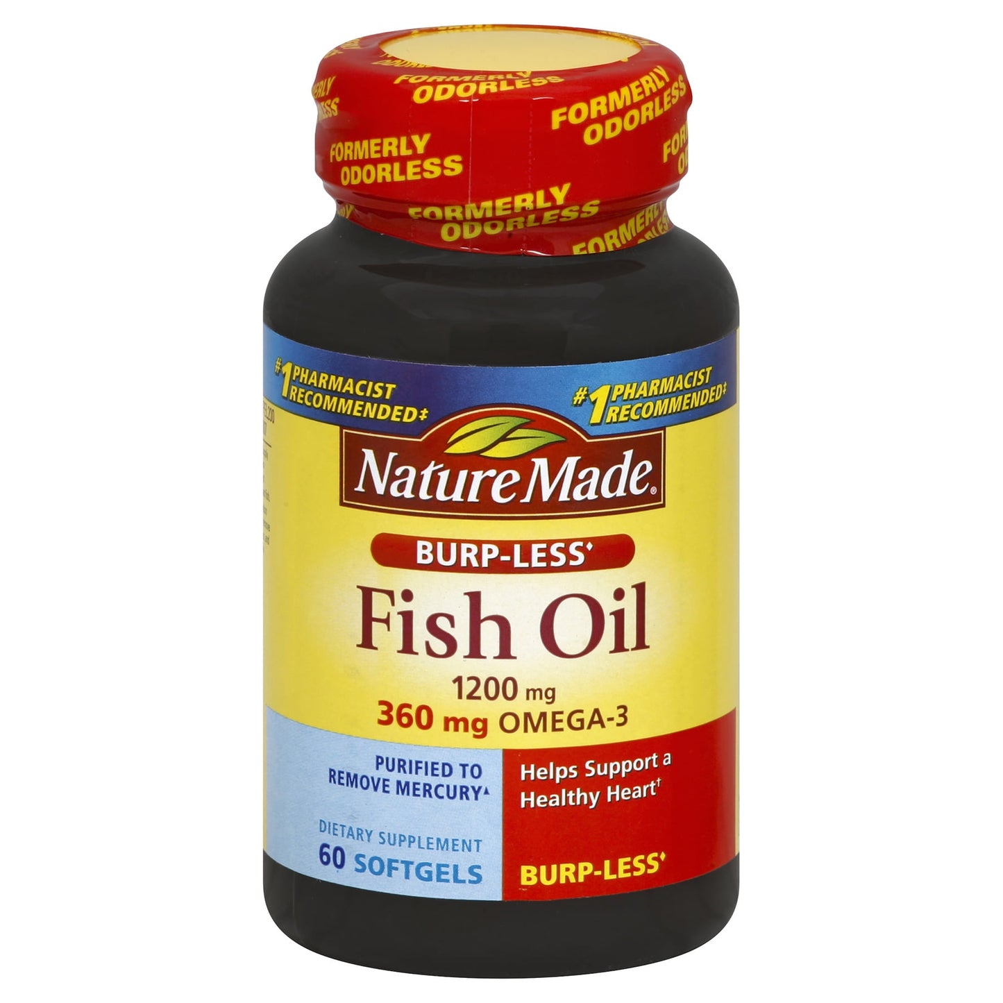 FISH OIL BURPLESS GELCAP 200CT NAT MADE