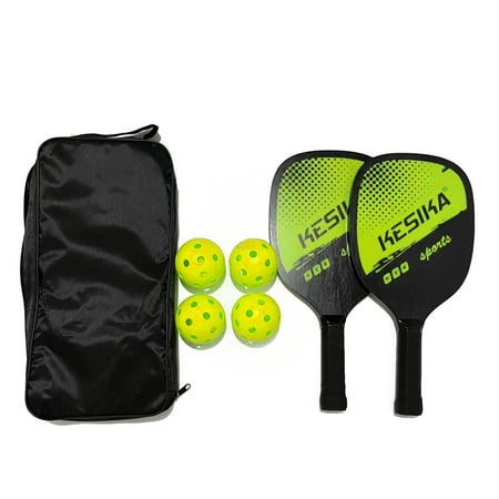 Pickleball Paddle Set of 2 Lightweight Rackets W/Ball